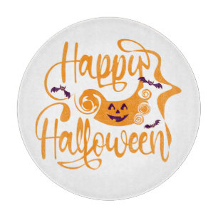 Happy Halloween bats jack o lantern Cutting Board