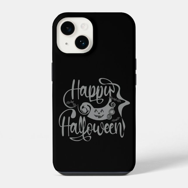 Happy Halloween bats  jack o lantern iPhone Case (Back)