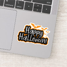 Happy halloween bats sticker