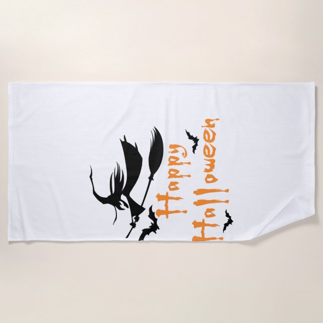 Happy Halloween Beach Towel (Front)