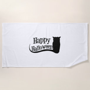 happy halloween beach towel