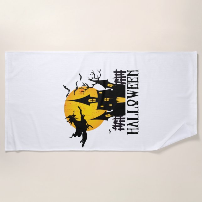 Happy Halloween Beach Towel (Front)