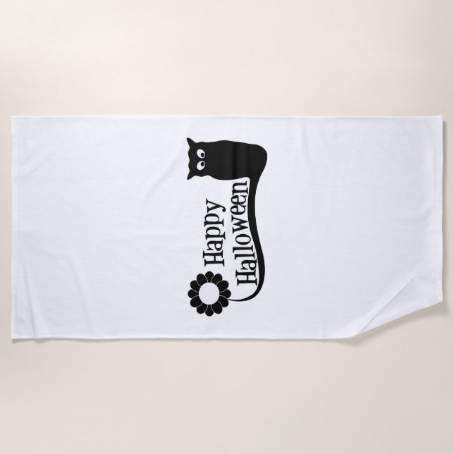 Happy Halloween Beach Towel (Front)