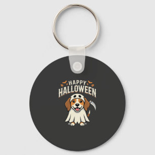 Happy Halloween Beagle Dog Design_1 Key Ring