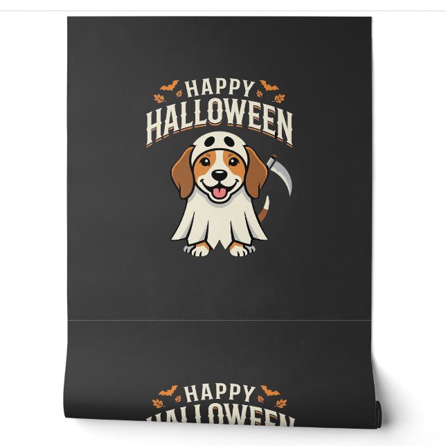 Happy Halloween Beagle Dog Design_1 Wallpaper (Unrolling)