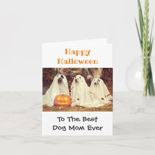Happy Halloween Best Dog Mum Ever Pet Photo Funny Card (Front)