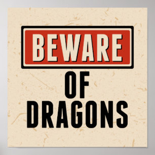 Happy Halloween   Beware of Dragons Poster