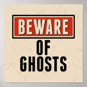 Happy Halloween   Beware of Ghosts Poster