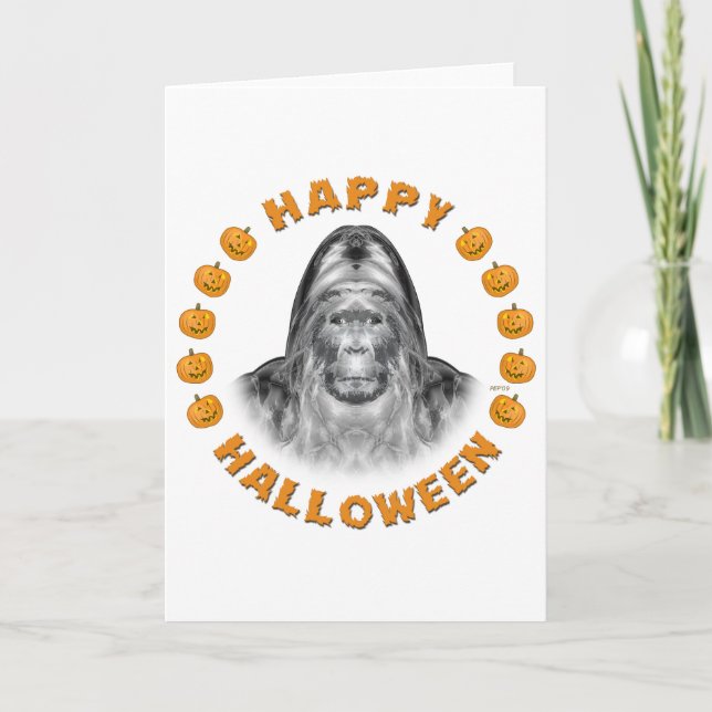 Happy Halloween Bigfoot Card (Front)