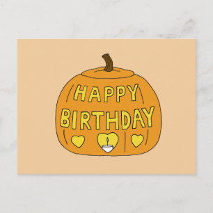 Happy Halloween Birthday Cartoon Postcard