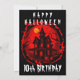 HAPPY HALLOWEEN BIRTHDAY CUSTOM PARTY  INVITATION