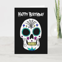 Happy Halloween Birthday Sugar Skull