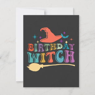 Happy Halloween- Birthday Witch Card