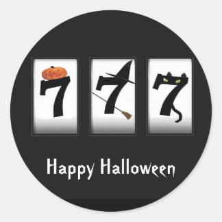 Happy Halloween Black 777 Sticker