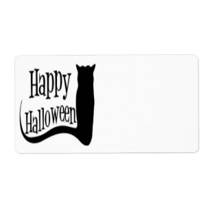 "HAPPY HALLOWEEN" BLACK CAT