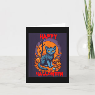 Happy Halloween Black Cat Card