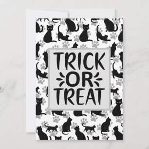 Happy Halloween Black Cat Customisable Card