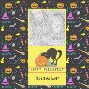 Happy Halloween Black Cat Holiday Card