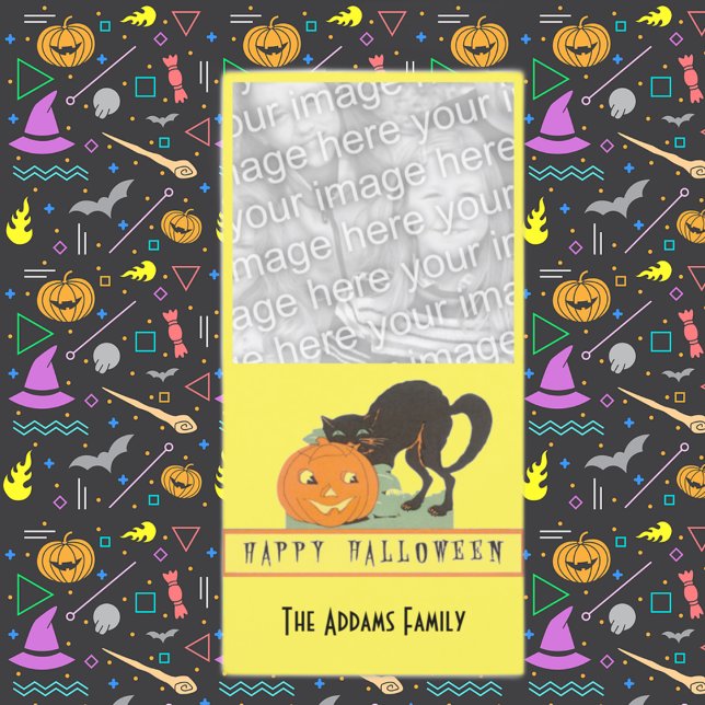 Happy Halloween Black Cat Holiday Card (Creator Uploaded)