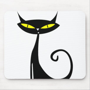 Happy Halloween Black Cat Mousepad