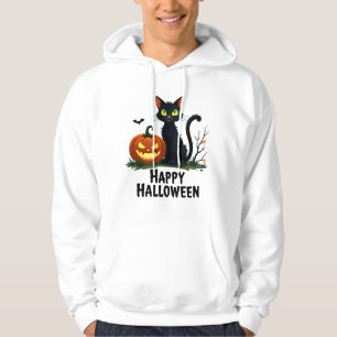 Happy Halloween Black Cat Rescue T-shirt Pumpkin Hoodie