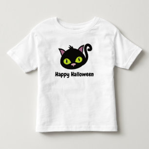 Happy Halloween Black Cat Toddler T-Shirt