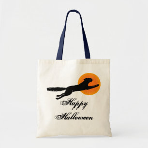 Happy Halloween Black Cat Tote Bag