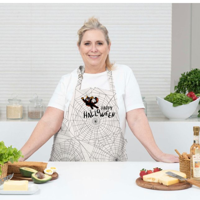 Happy Halloween Black Cat |  Unisex  | Trendy  Apron (Creator Uploaded)