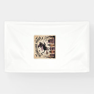 Happy Halloween Black Cat Witch Classic T-Shirt Banner