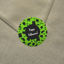 Happy Halloween! Black Creepy Crawlies Rat Pattern