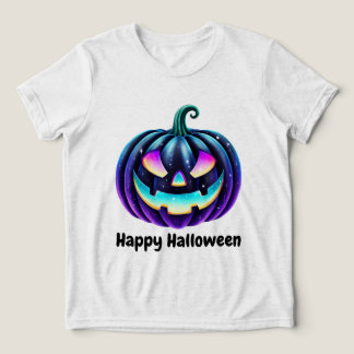 Happy Halloween Black Jack o'Lantern  Tri-Blend Shirt