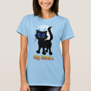 Happy Halloween Black Kitten Shirts