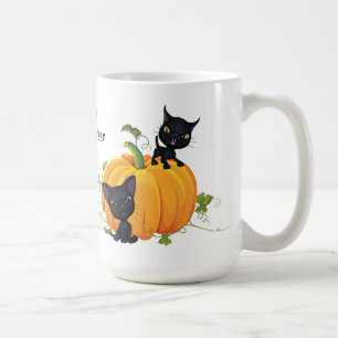 Happy Halloween Black Kitty Mug