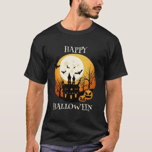Happy Halloween Black Orange T-Shirt