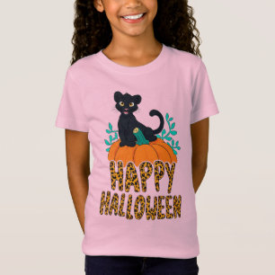 Happy Halloween Black Panther Kitten T-Shirt