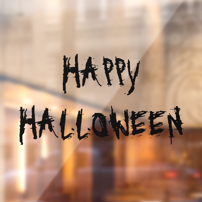 Happy Halloween black scary decorations  Window Cling (Sheet 2)