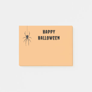 Happy Halloween Black Spider Orange  Notes