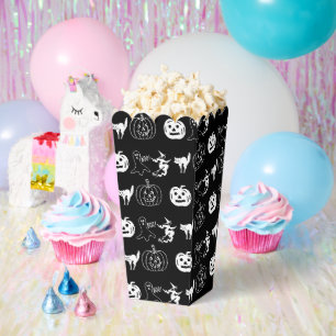 Happy Halloween black white spooky pattern Favour Box
