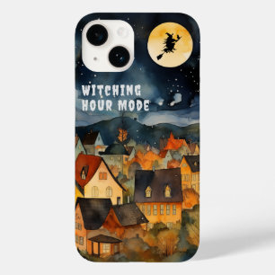 Happy halloween black white  witch Case-Mate iPhone 14 case