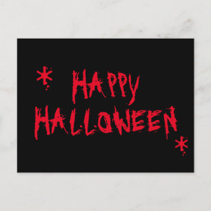 Happy Halloween bloody red and black spooky scary Postcard