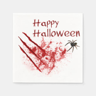 Happy Halloween Bloody Scratches Napkin