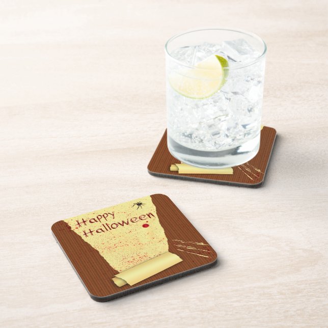 Happy Halloween Bloody Wallpaper Coaster (Right Side)