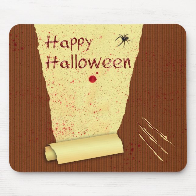 Happy Halloween Bloody Wallpaper Mouse Mat (Front)