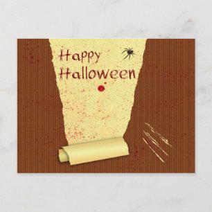 Happy Halloween Bloody Wallpaper Postcard