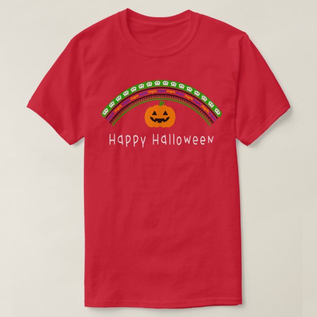 Happy Halloween Bohemian Rainbow  T-Shirt (Design Front)