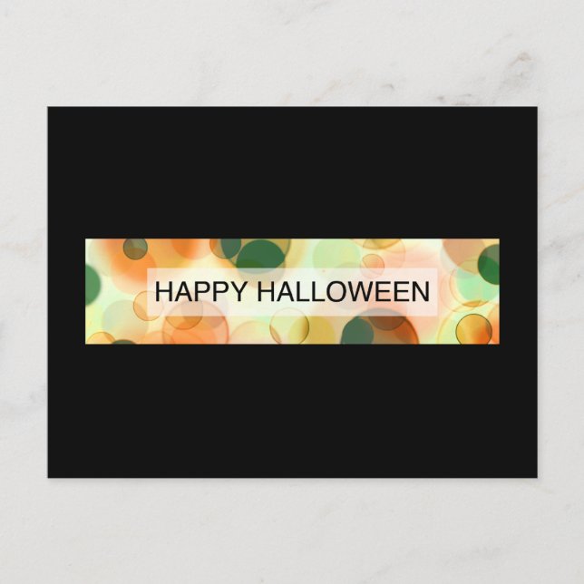 happy halloween (bokeh) postcard (Front)