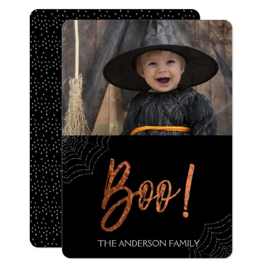 Happy Halloween Boo! Halloween Photo Card