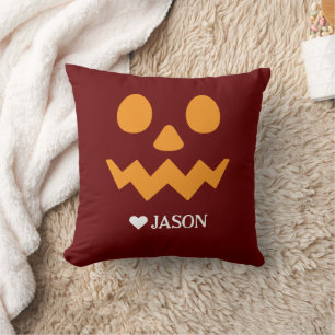 Happy Halloween boo spooky pumpkin Face Cushion