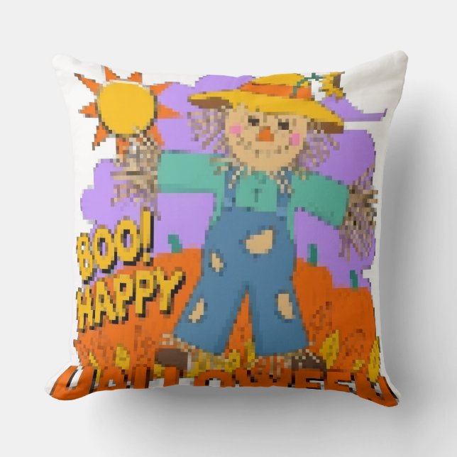 Happy Halloween boy  Cushion (Front)
