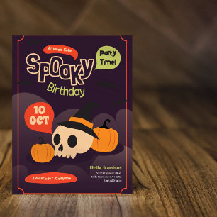 Happy Halloween Brithday Invitation